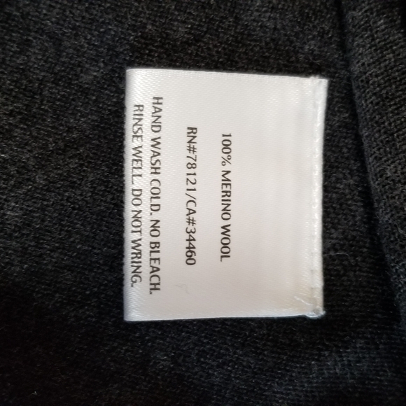 NWT Eileen Fisher Charcoal Gray Dolman Sleeve Fine Merino Sweater Size 2X - Picture 10 of 11